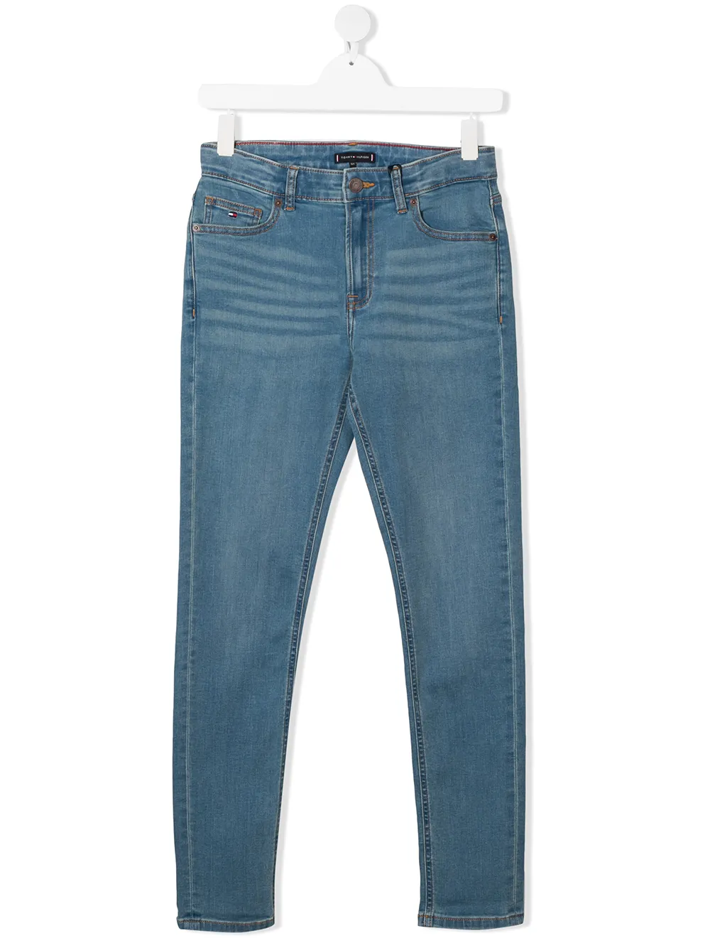 Tommy Hilfiger Junior Teen Mid-rise Skinny Jeans In Blue