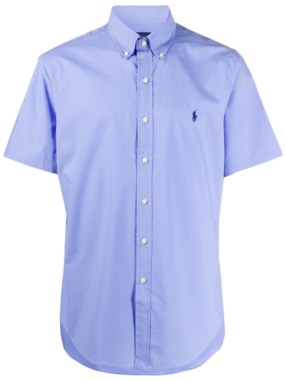 Polo Ralph Lauren Embroidered Logo Short-sleeved Shirt In Blue