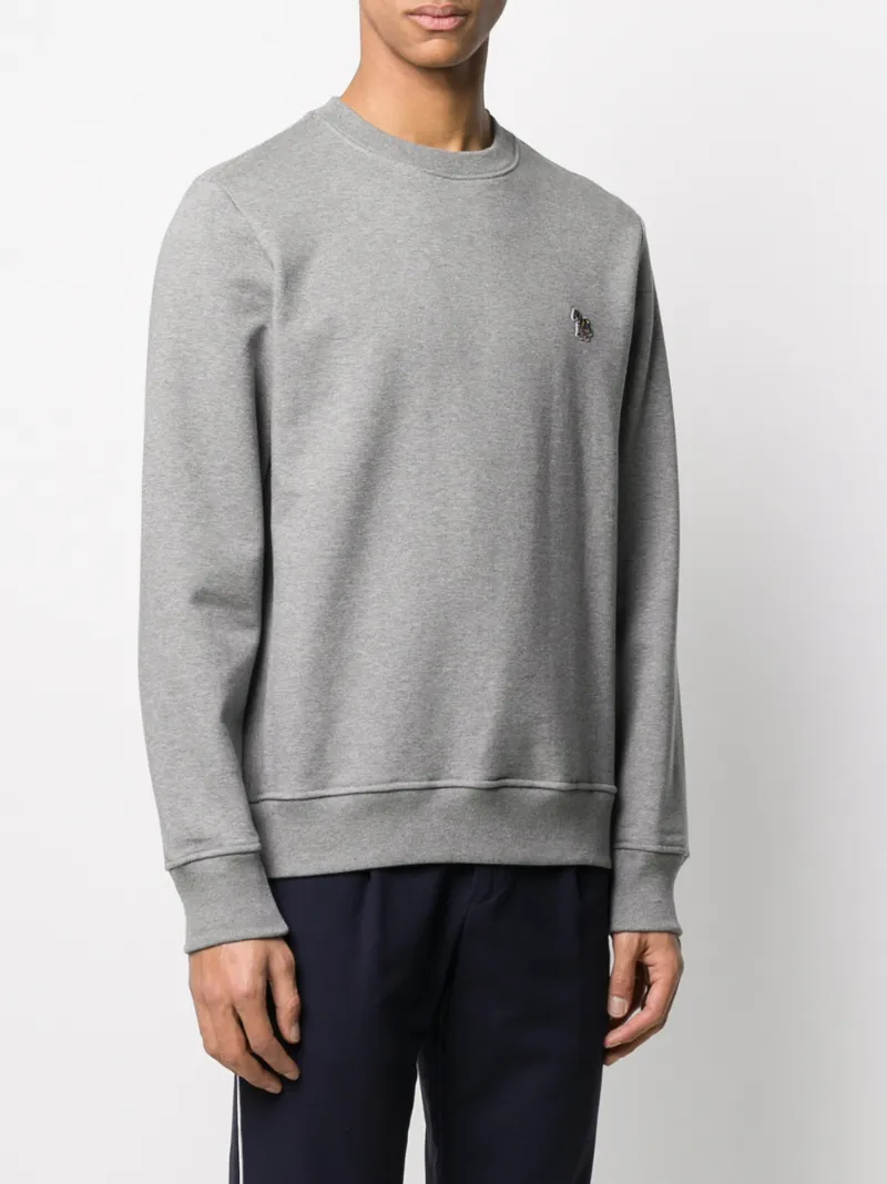 Ps By Paul Smith Zebra-patch Jumper In Grey