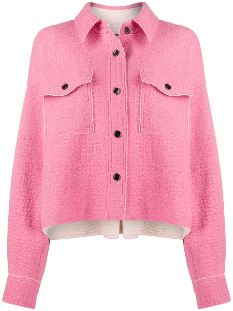 Isabel Marant Dennao Oversized Virgin Wool Jacket In Pink