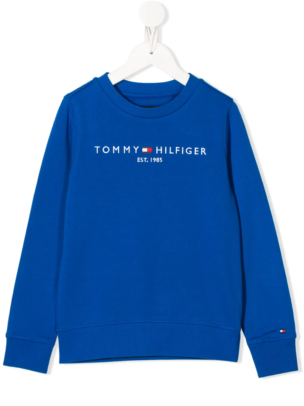 Tommy Hilfiger Junior Kids' Logo Print Sweatshirt In Blue