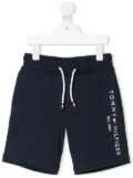 Tommy Hilfiger Junior embroidered logo cotton shorts - Blue