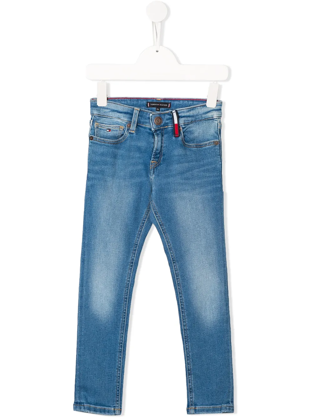 Tommy Hilfiger Junior Kids' Slim Faded Jeans In Blue