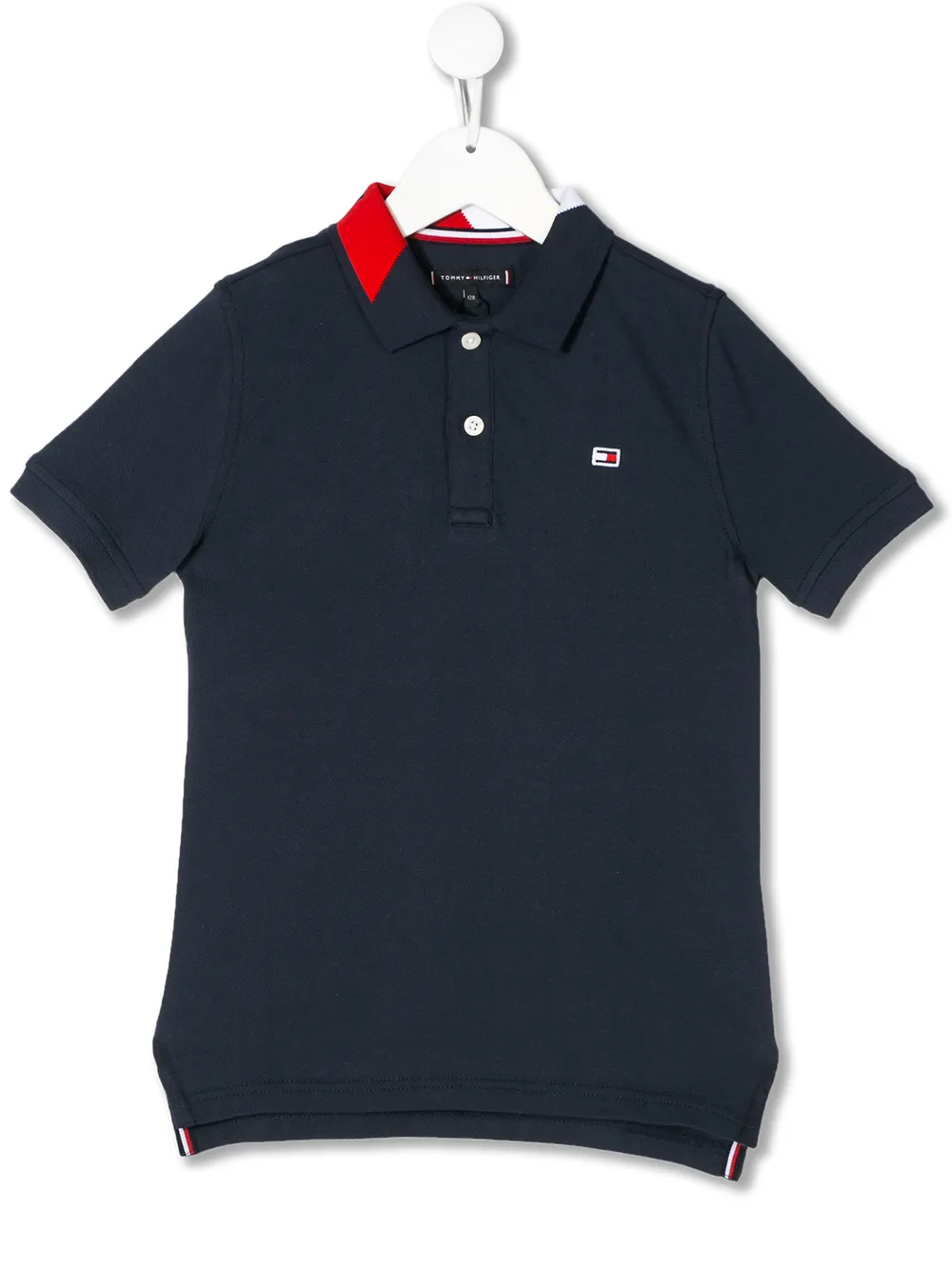 фото Tommy hilfiger junior logo-embroidered polo shirt