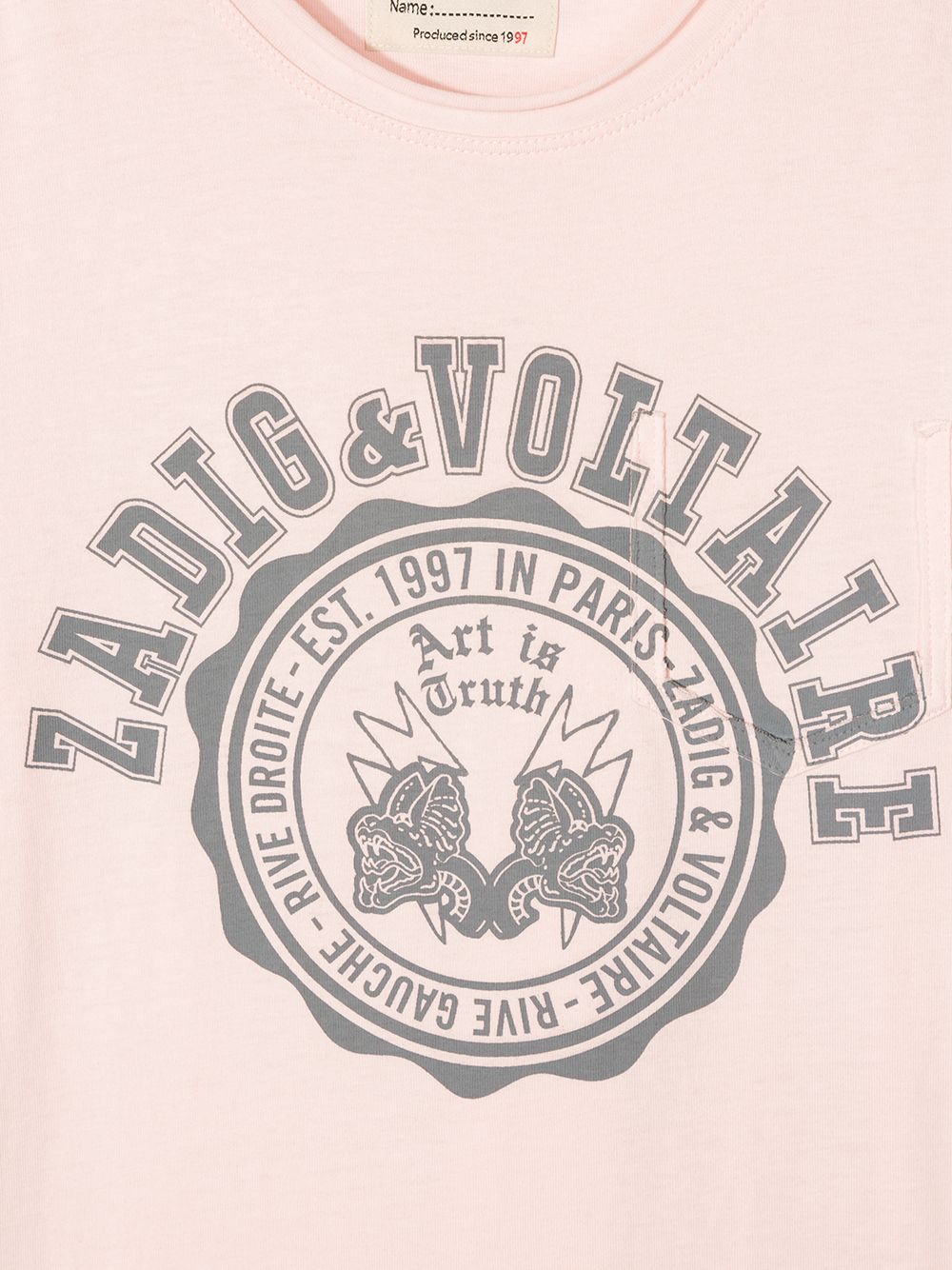 фото Zadig & voltaire kids logo print t-shirt