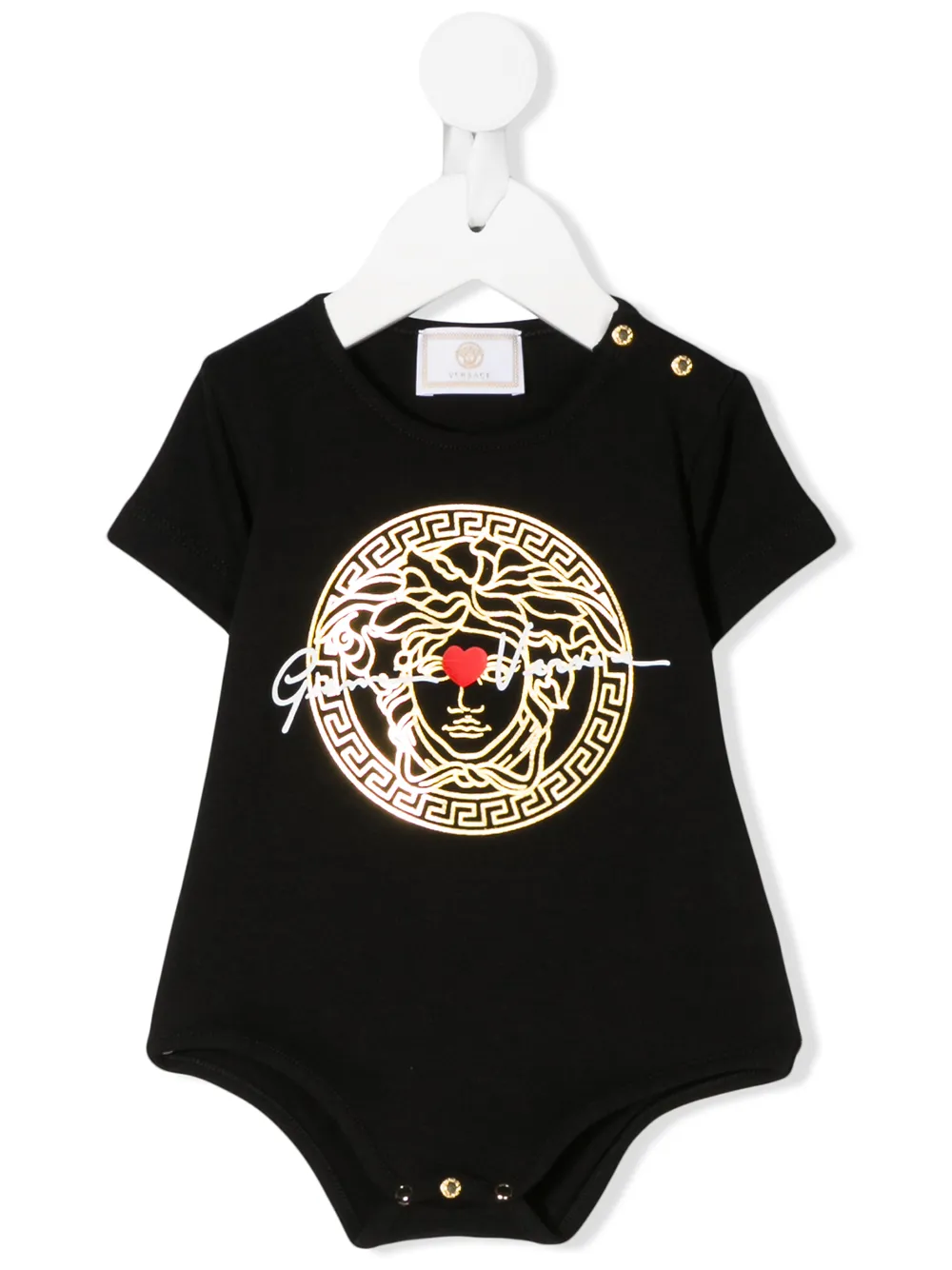 

Versace Kids Medusa print babygrow - Black