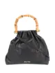 Image 1 of Miu Miu leather and bamboo tote