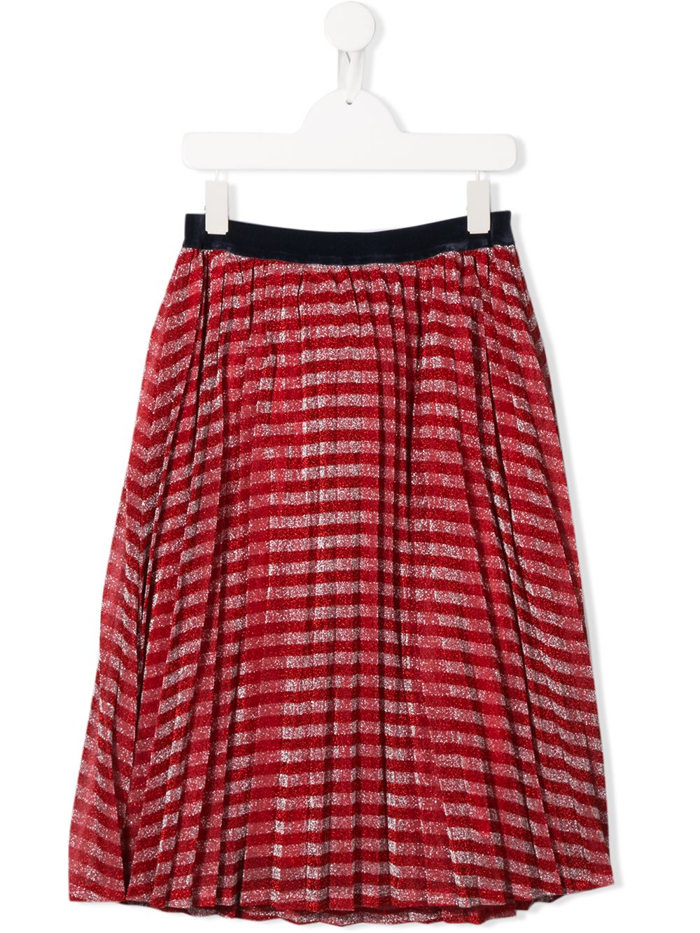 Little Marc Jacobs Teen Striped Flared Skirt In Red