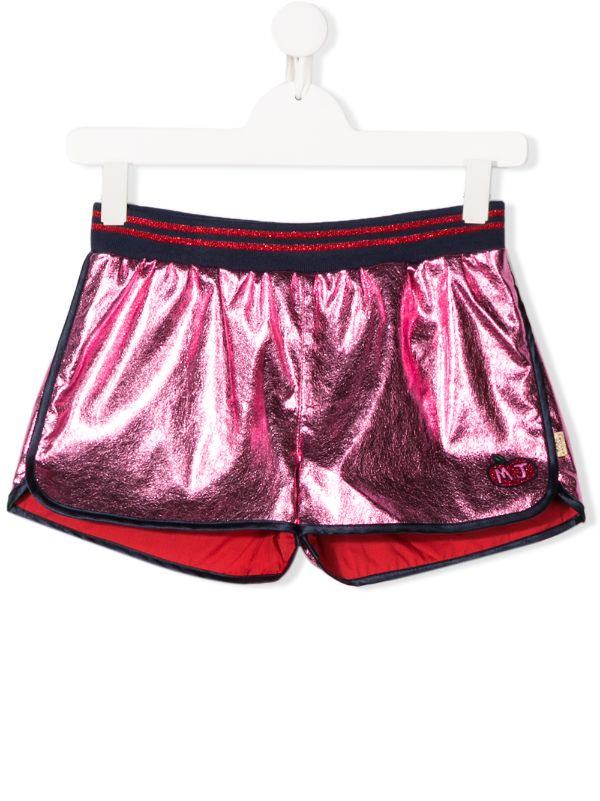 pink metallic shorts