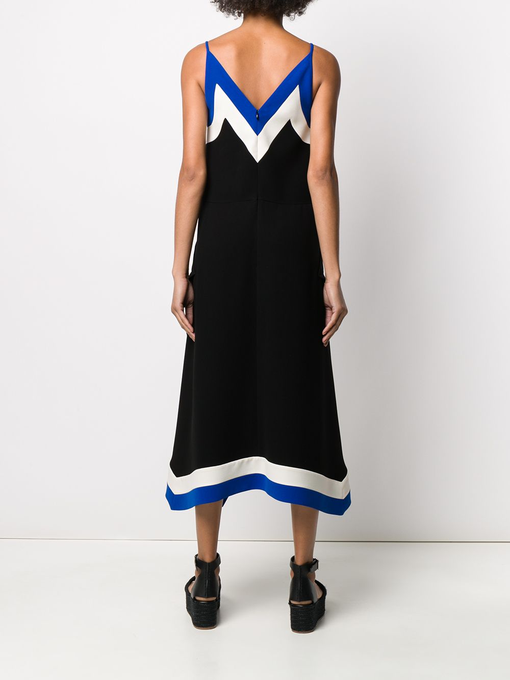 фото Mulberry платье-комбинация с контрастными полосками