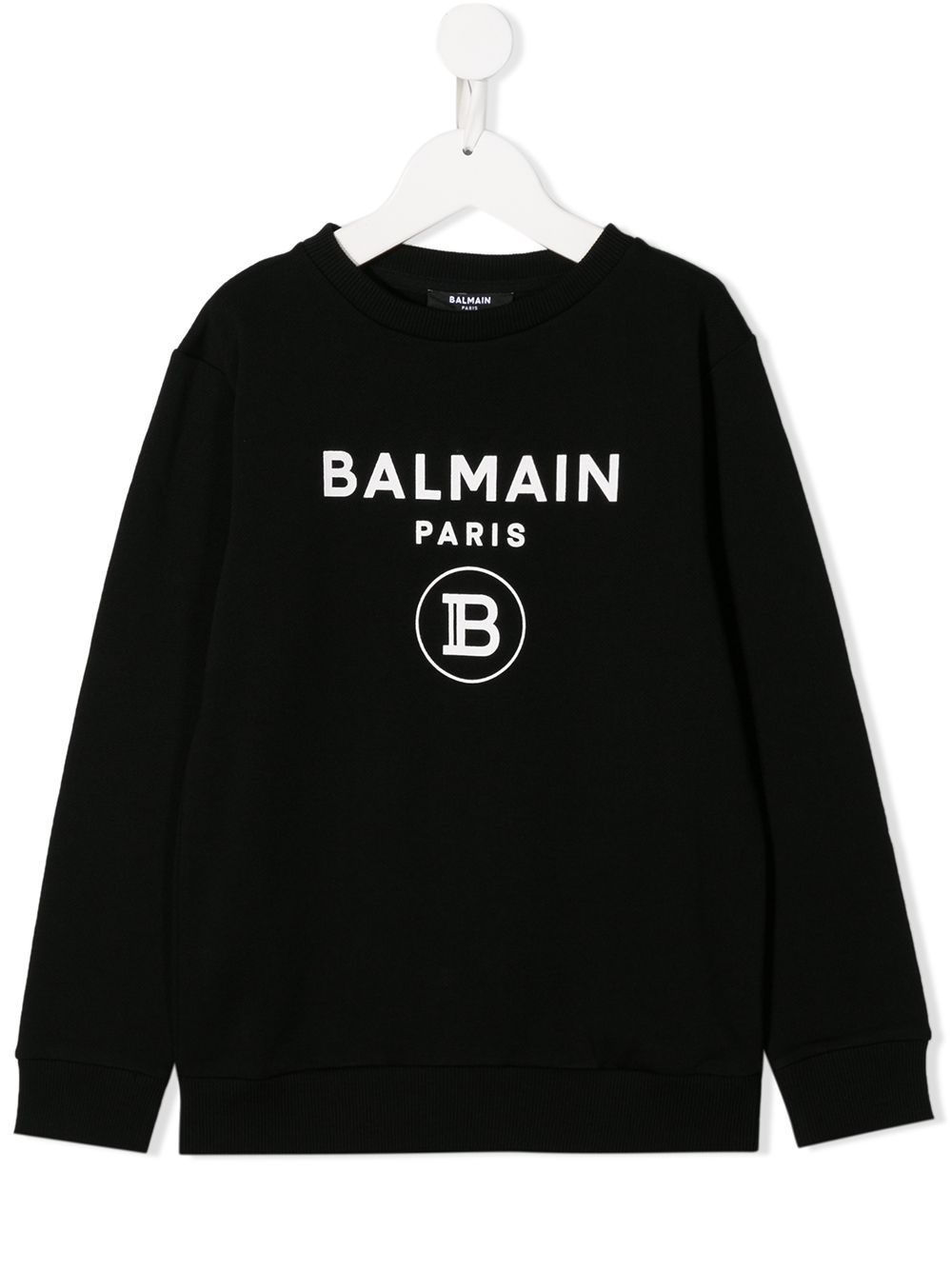 Balmain Kids' Logo Print Sweatshirt In 黑色