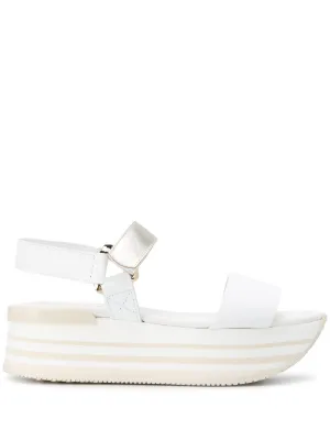 サンダル・ミュール Hogan Chunky Platform Sandals With Adjustable Straps Hogan Flat sandals for Women | Online Sale up to 78% off | Lyst