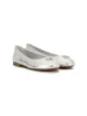 Image 1 of Dolce & Gabbana Kids logo-plaque laminated ballerina flats
