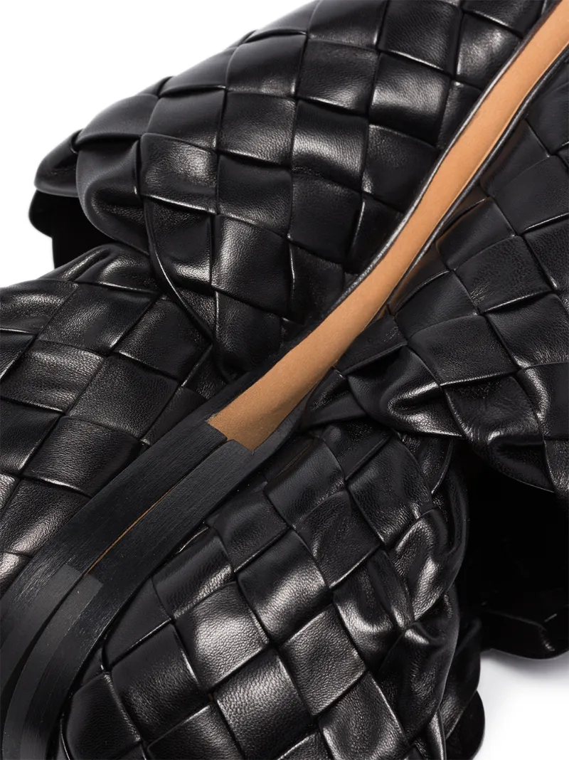 BOTTEGA VENETA WOVEN-EFFECT SLIP-ON LOAFERS
