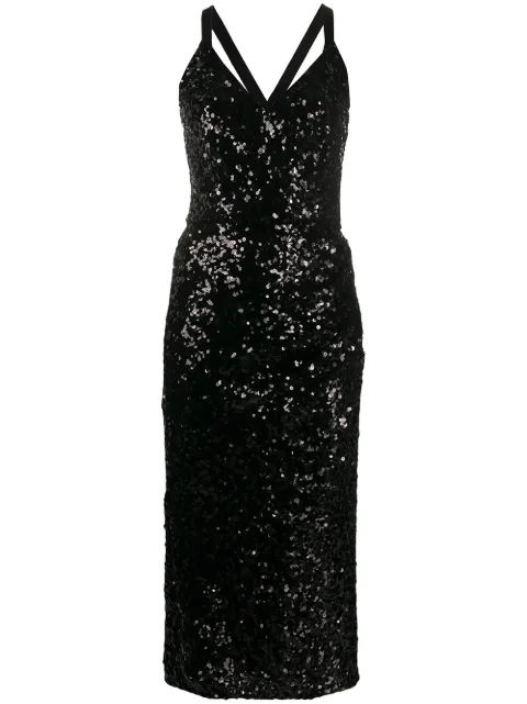 Dolce & Gabbana sequinned V-neck midi gown