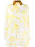 Plan C leaf print shirt - White