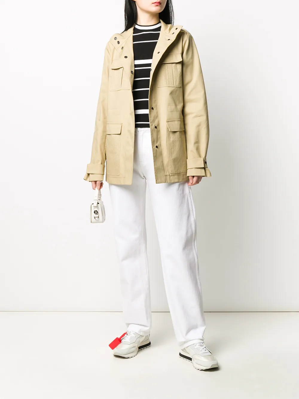 Off-White perforated short trench coat | Trench Coats & Raincoats | Image 2