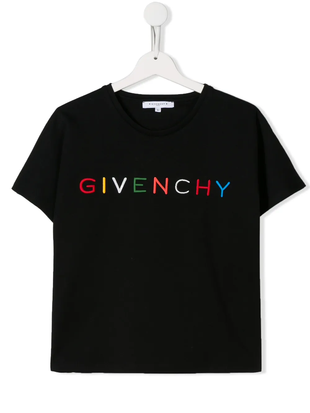 Givenchy Teen Embroidered Logo T-shirt In Black