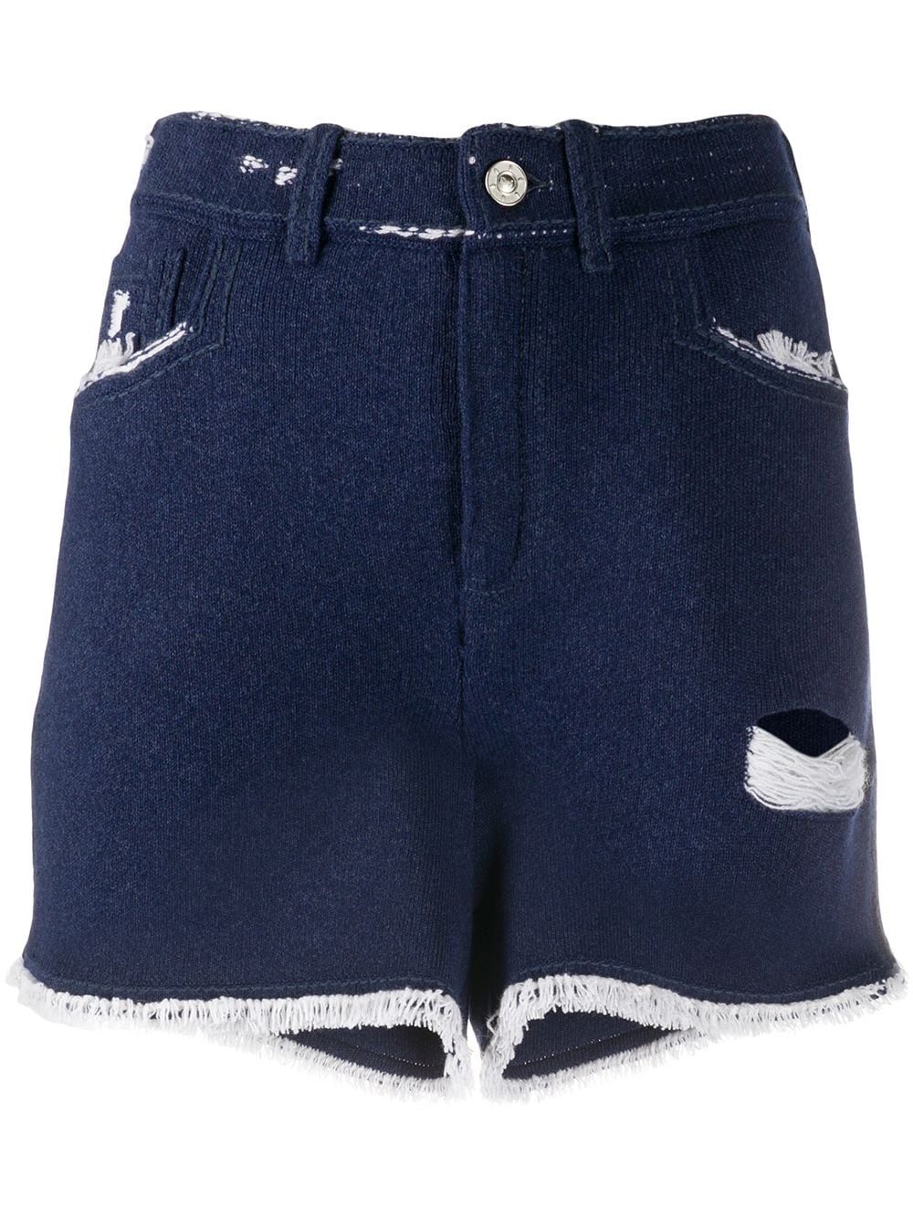 BARRIE FINE KNIT DISTRESSED SHORTS