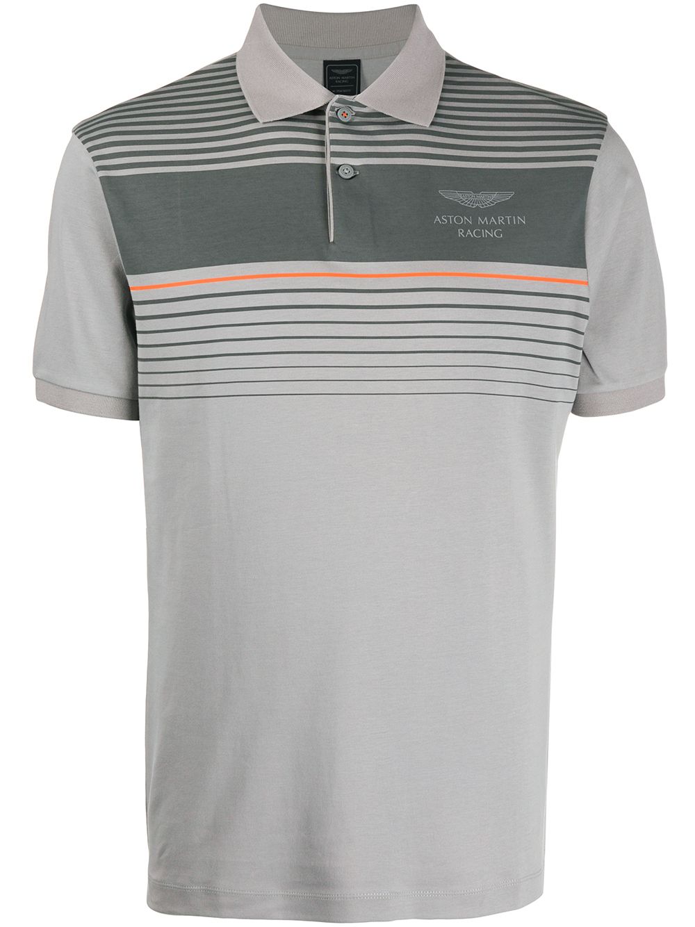 Hackett Aston Martin Racing Polo Shirt In Grey