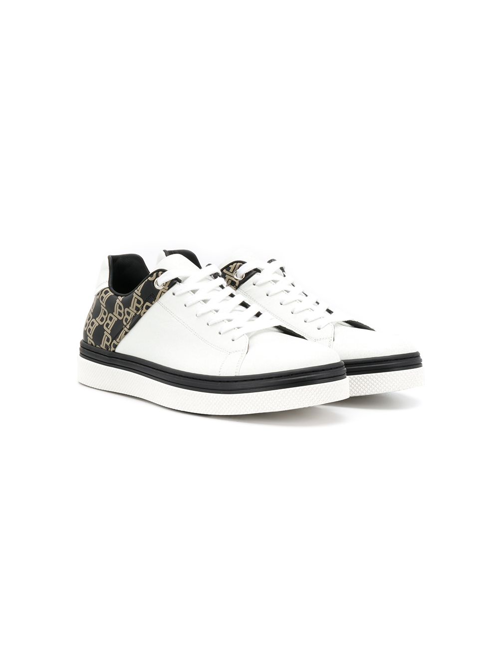 BALMAIN LOW TOP MONOGRAM PRINT SNEAKERS