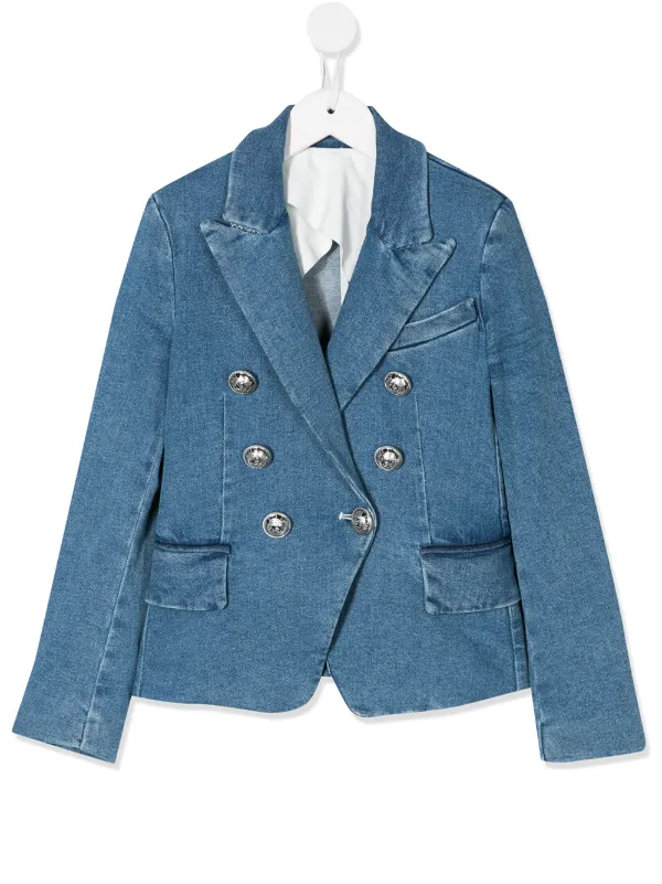 double breasted jean jacket