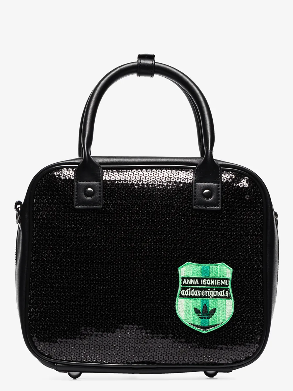 ADIDAS ORIGINALS ADIDAS X ANNA ISONIEMI BLACK SEQUIN TOTE BAG