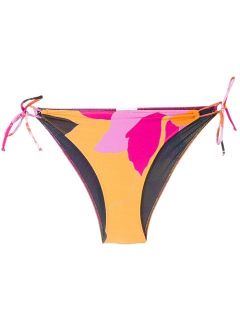 Roseanna Leewood Floral Print Bikini Bottoms In Pink