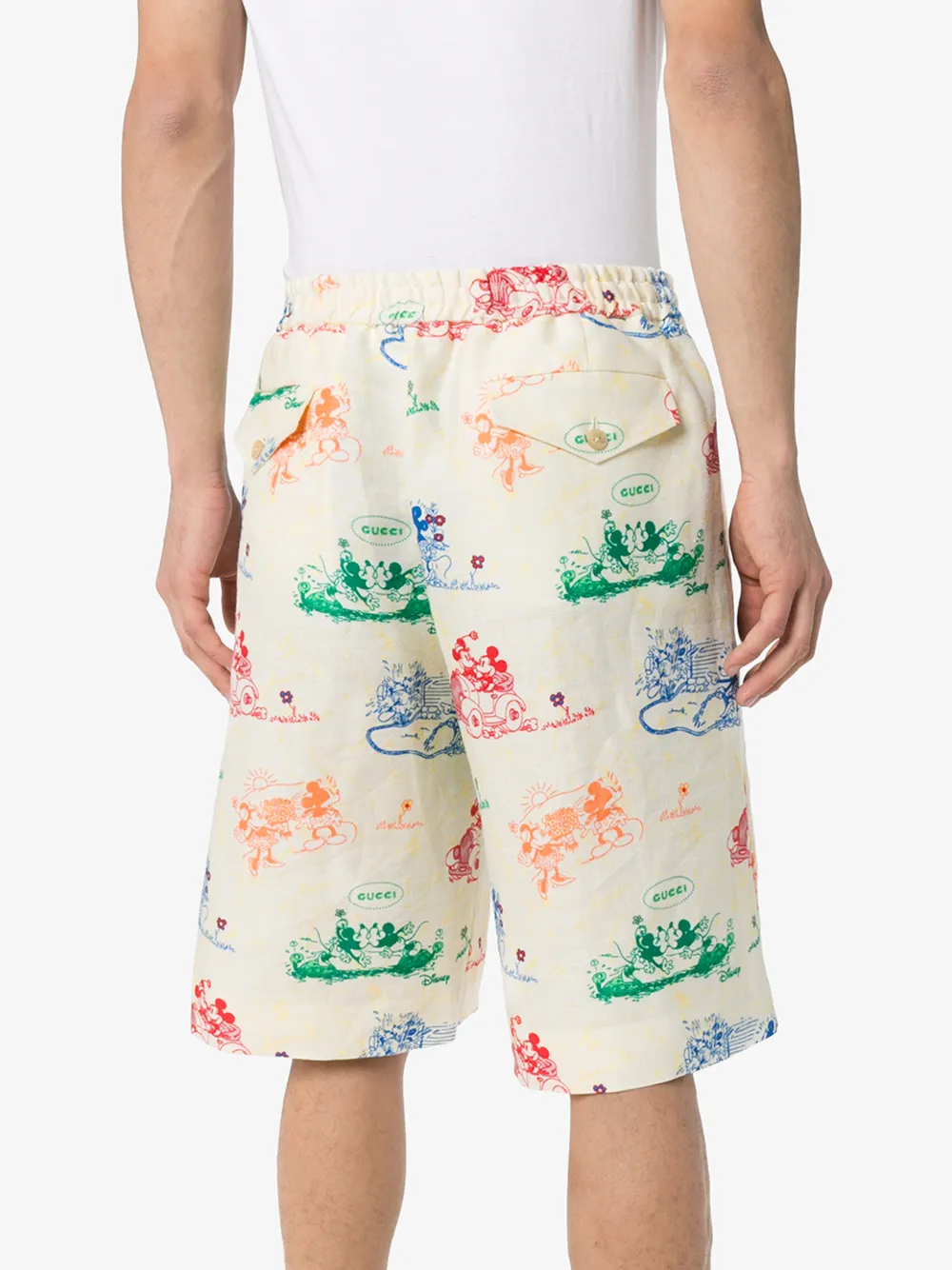 GUCCI GUCCI X DISNEY MICKEY MINNIE MOUSE BERMUDA SHORTS,604046ZADJZ14940133