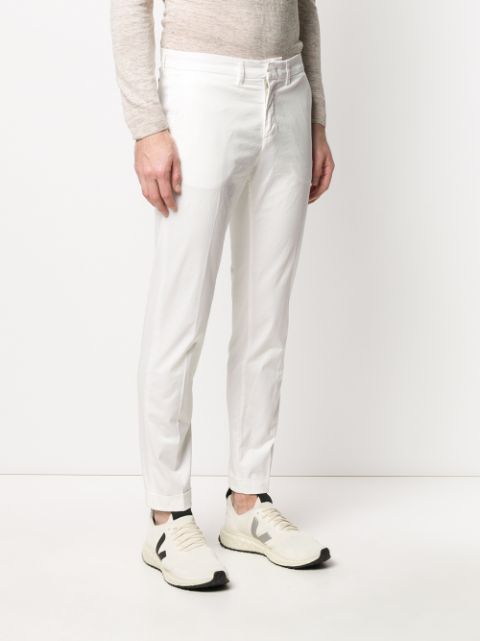 Shop Fay Slim-fit Chinos In White