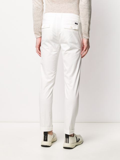 Shop Fay Slim-fit Chinos In White