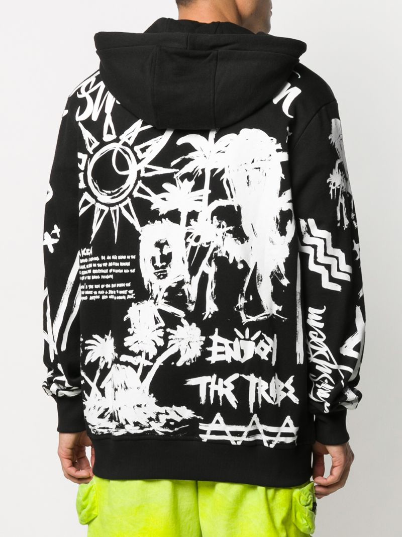 MAUNA KEA HAND DRAWING PRINT HOODIE 