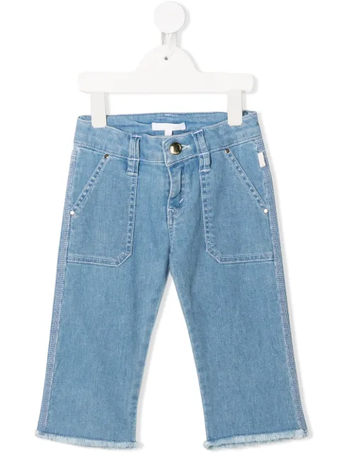 Chloé Kids جينز ضيق بخصر عالٍ