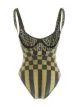 Image 2 of Fendi Pre-Owned Zucca pattern checked swimsuit