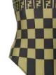 Fendi Pre-Owned Zucca pattern checked swimsuit