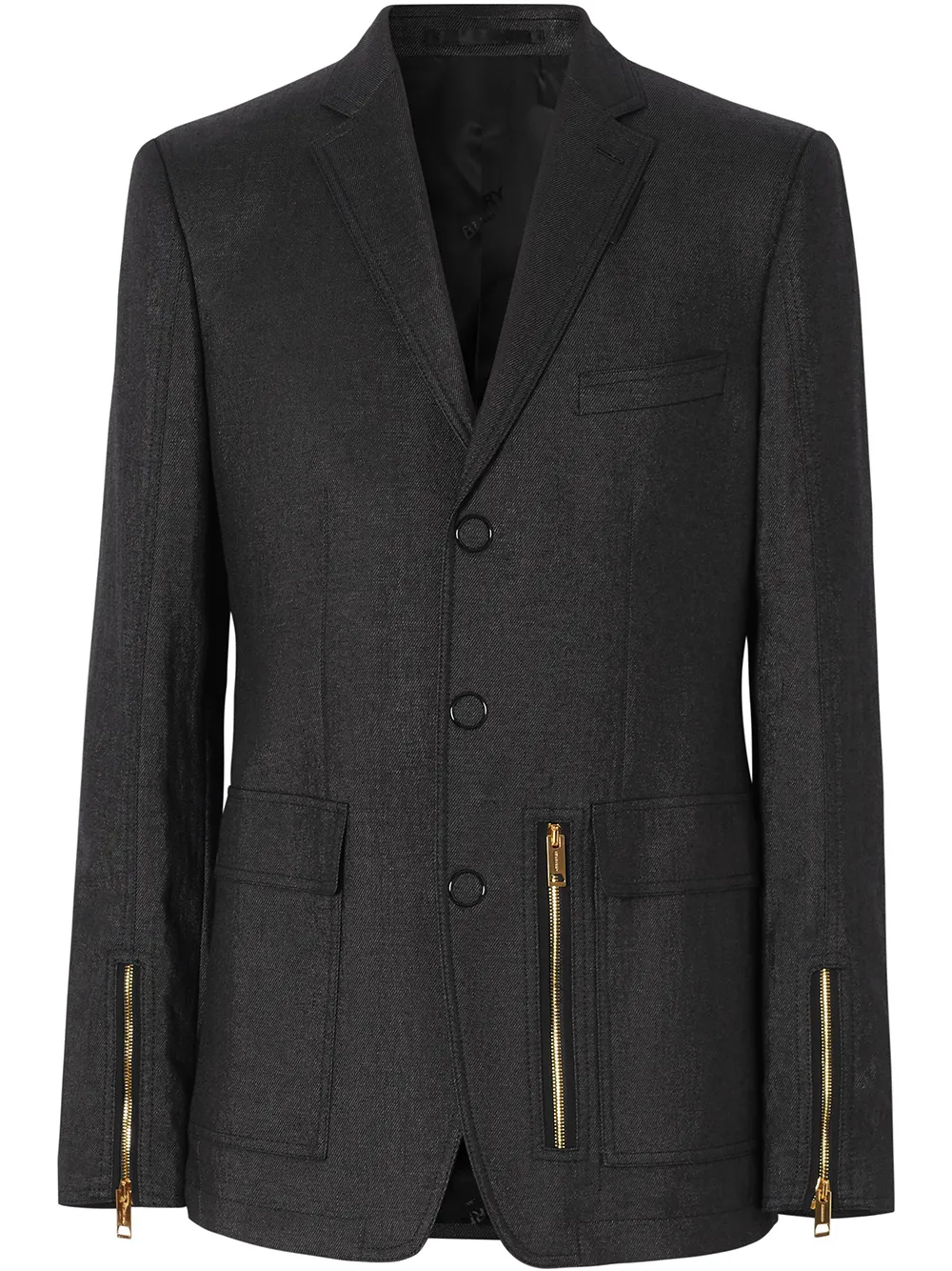 blazer à détails de zips