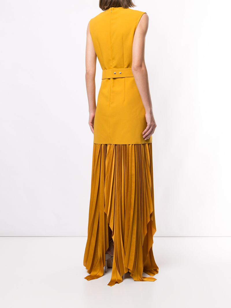 Shop Solace London Anya Asymmetric Dress In Yellow