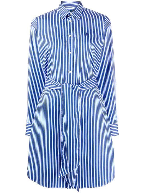 ralph lauren blue striped dress