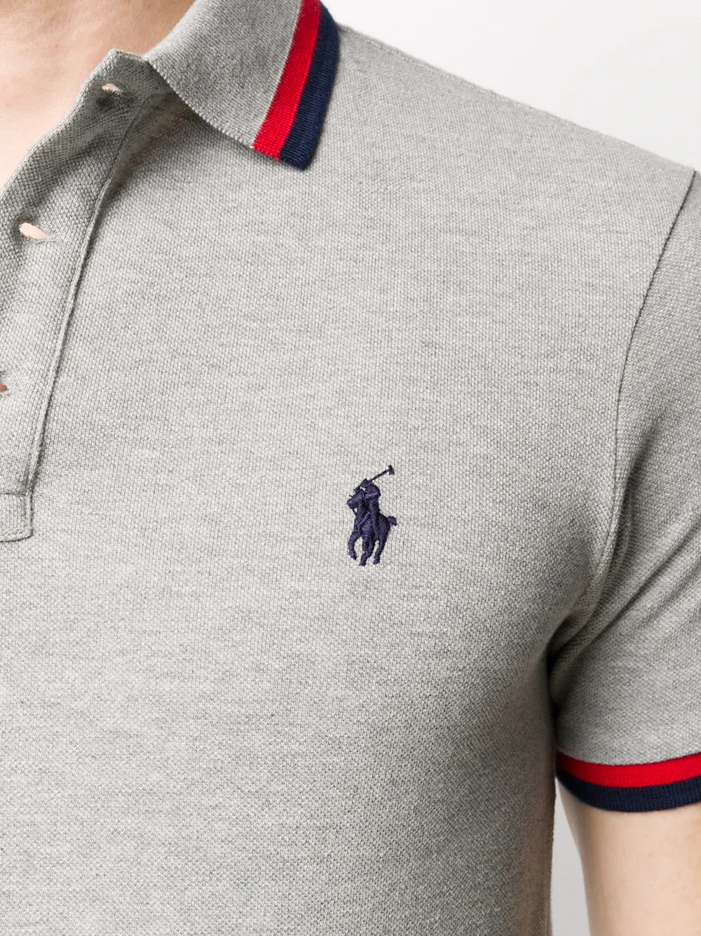 фото Polo ralph lauren рубашка-поло с контрастной отделкой