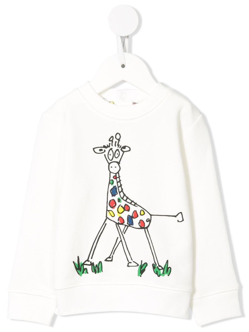 Stella Mccartney Babies' Giraffe-print Sweatshirt In White
