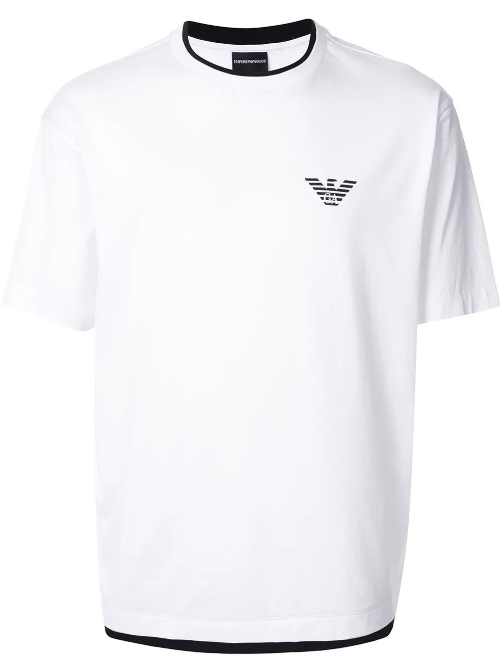 

Emporio Armani playera con logo en el pecho - Blanco