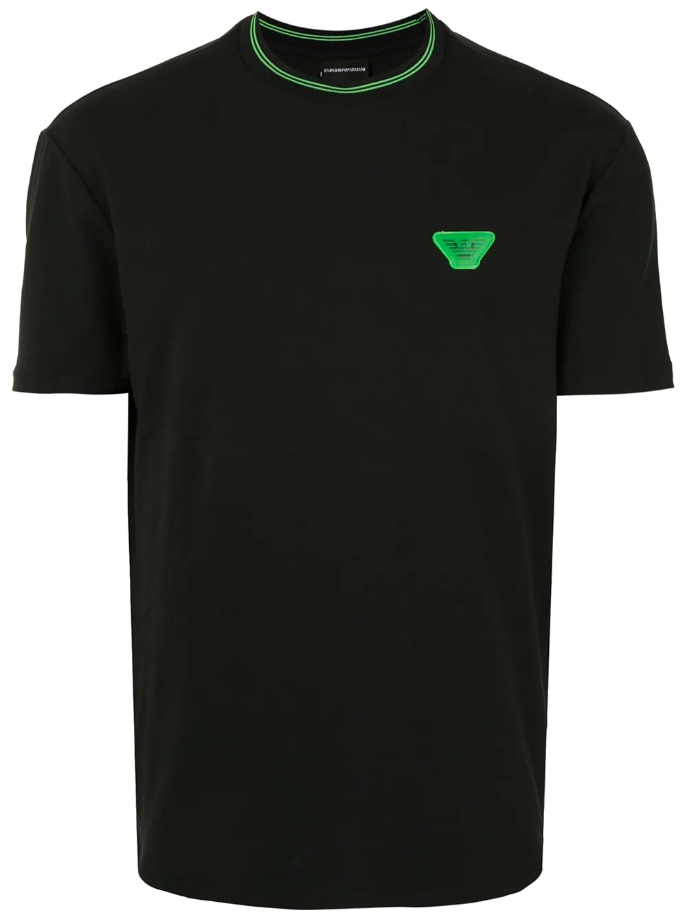 

Emporio Armani playera con parche del logo - Negro