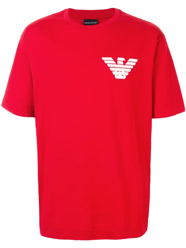 armani t shirt red