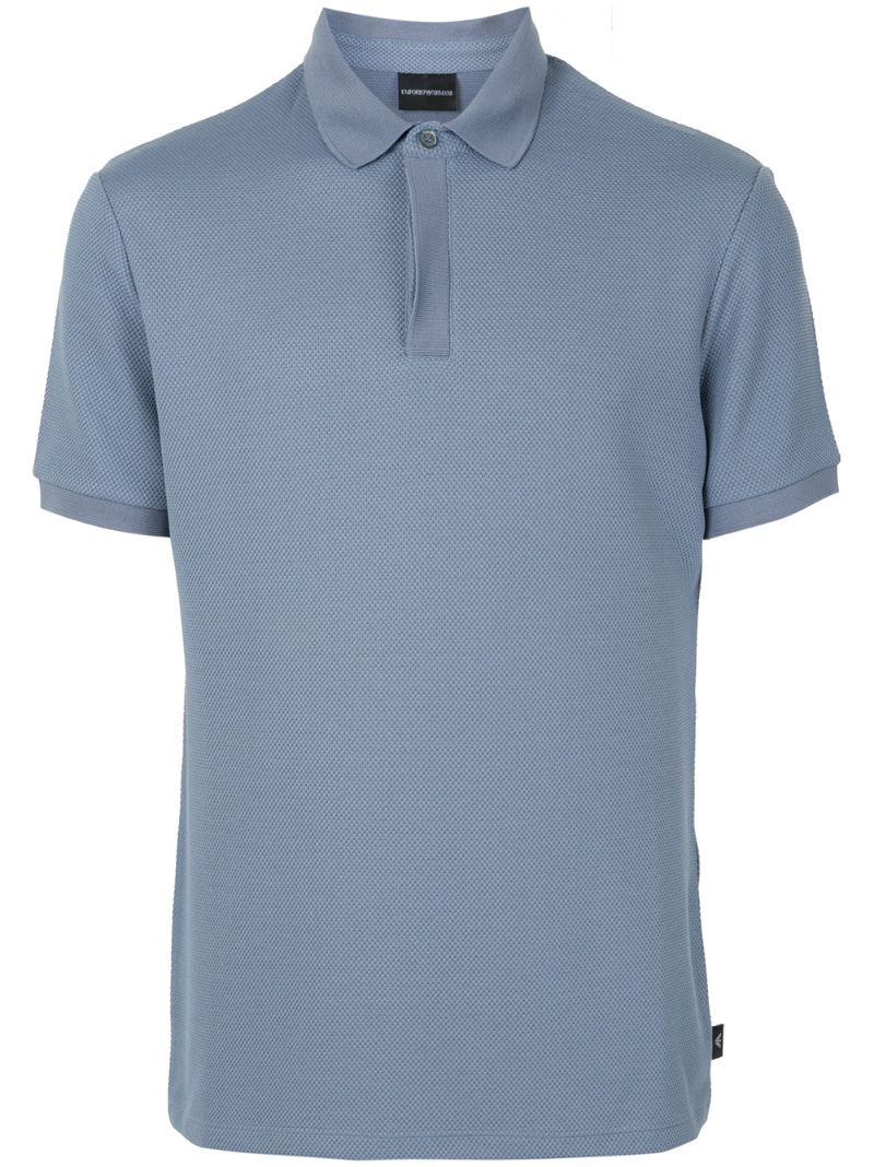 EMPORIO ARMANI SOLID-COLOR POLO SHIRT 