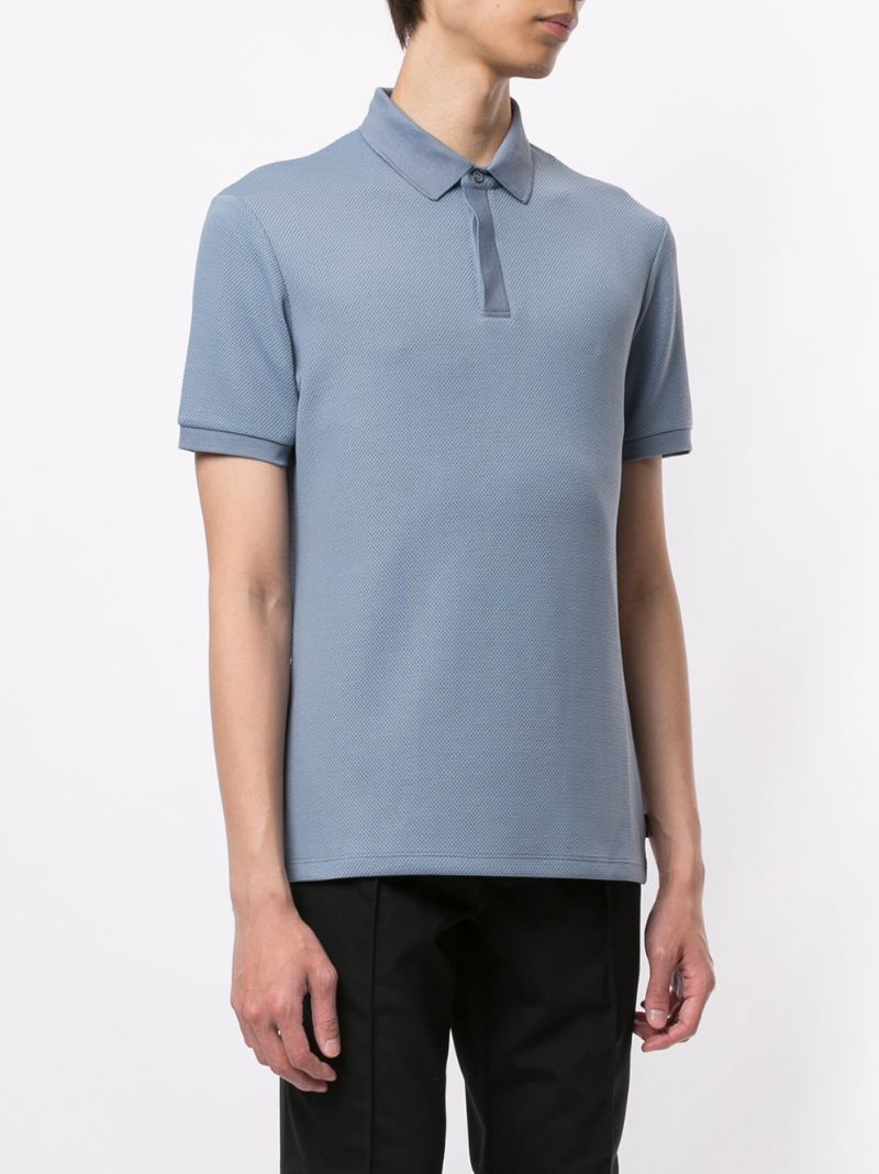 Shop Emporio Armani Solid-color Polo Shirt In Blue