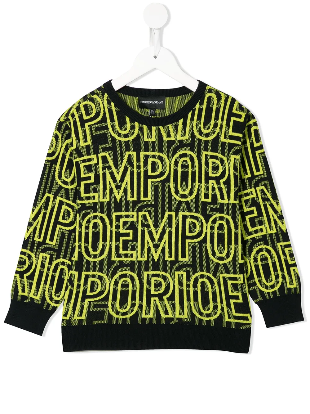 

Emporio Armani Kids suéter tejido con logo en intarsia - Amarillo