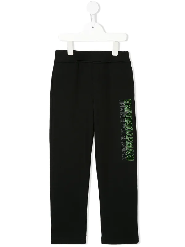 emporio armani all over print track pants