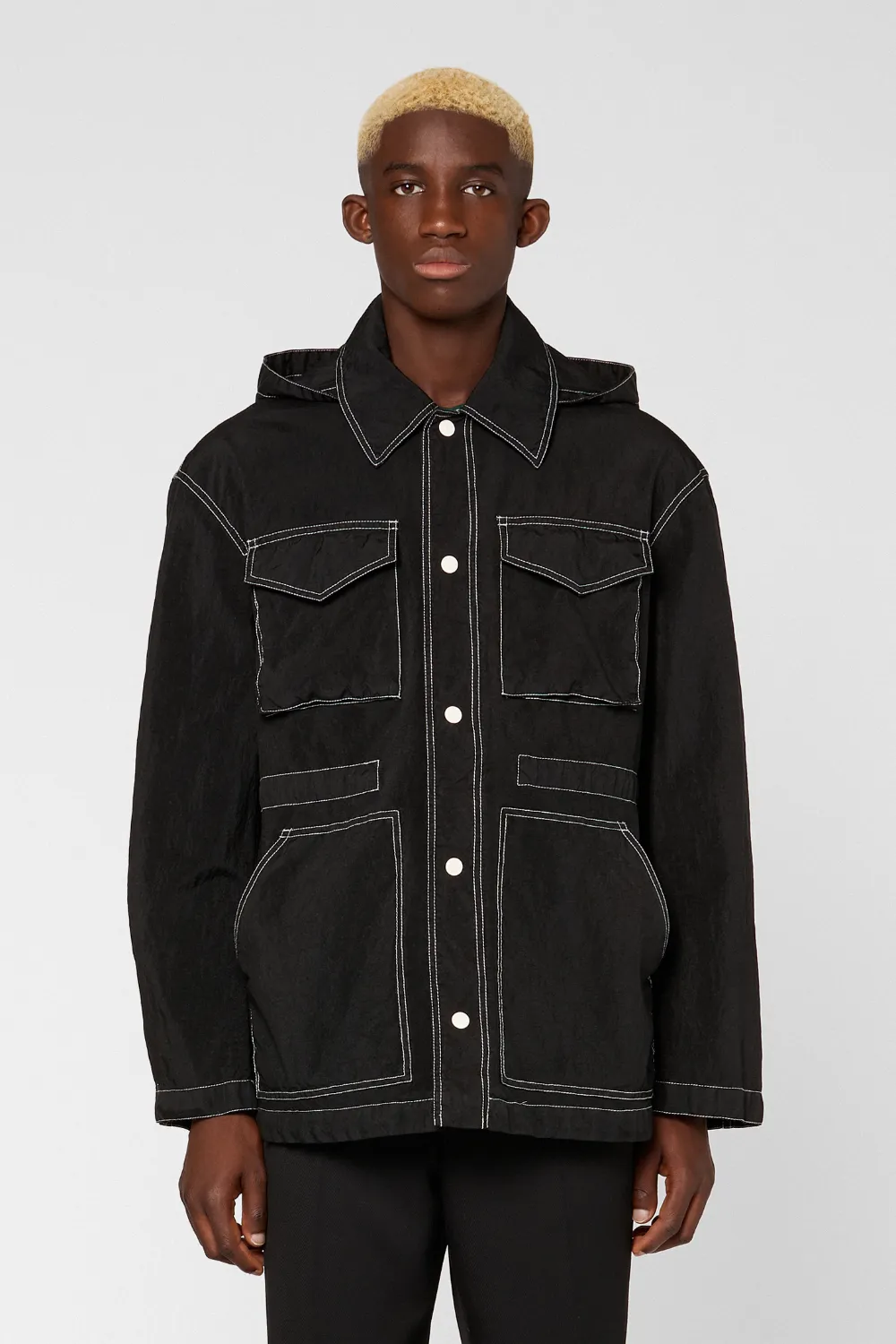 Click to view more detailed imagery on our partner's website Ami Alexandre Mattiussi Patch Pockets Parka In Black