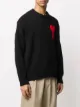 AMI crew neck oversize logo jumper
