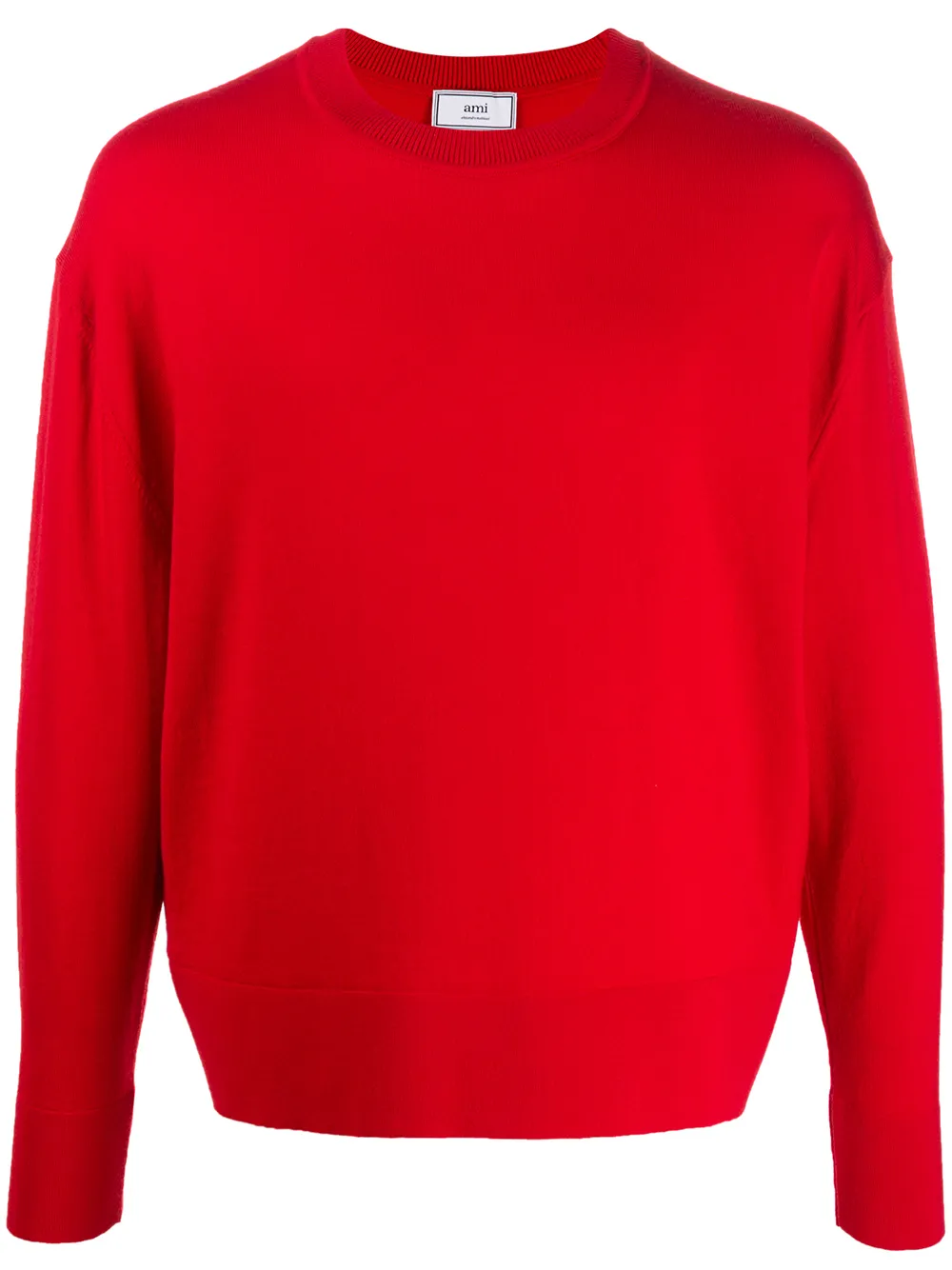 

AMI Paris crew neck knitted jumper - Red